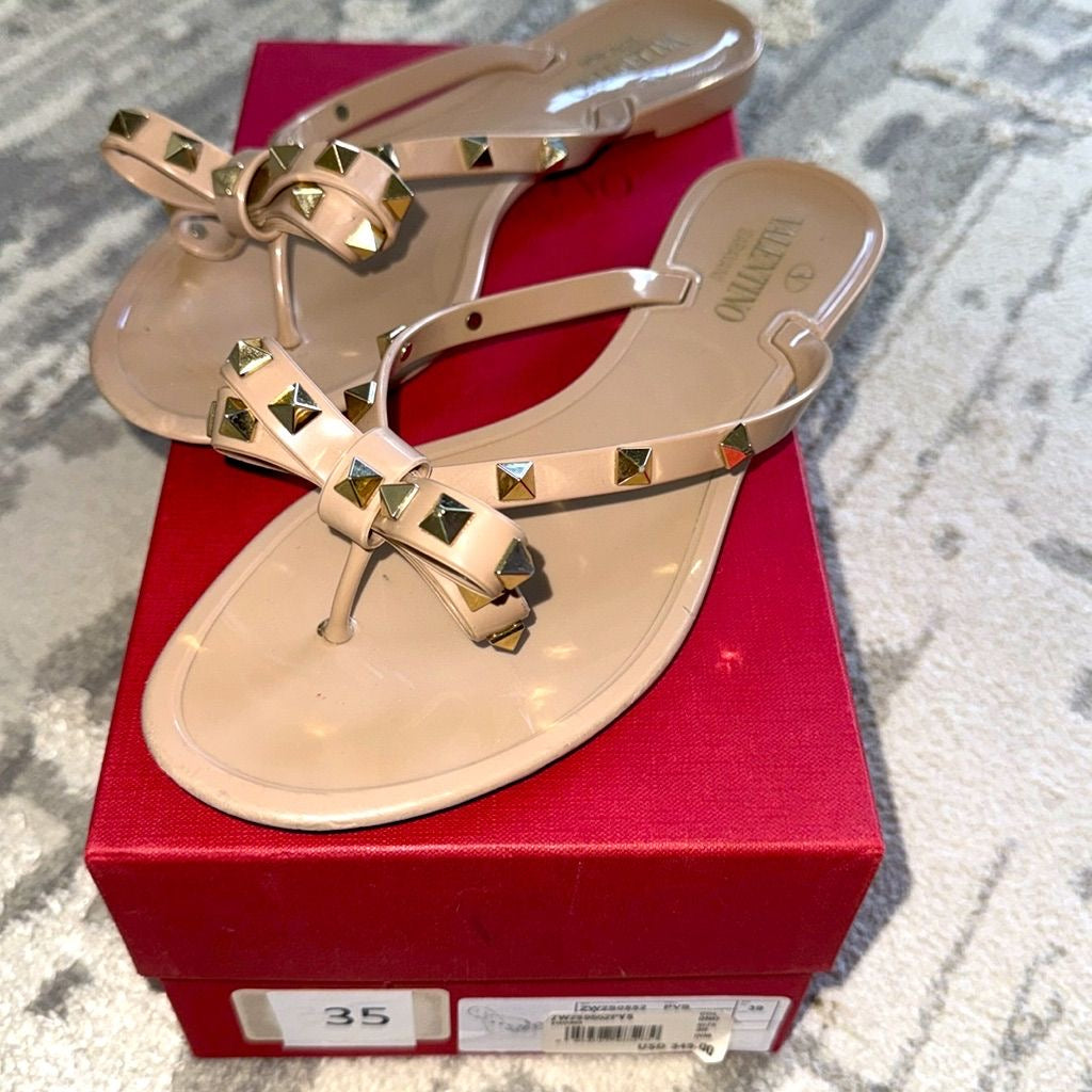 VAL JELLY THONG SLIDES