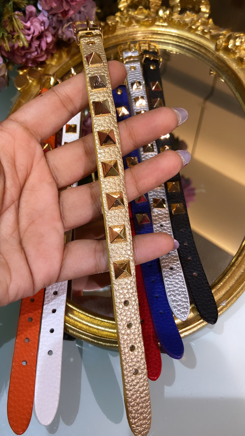 VAL STUDDED leather bracelet