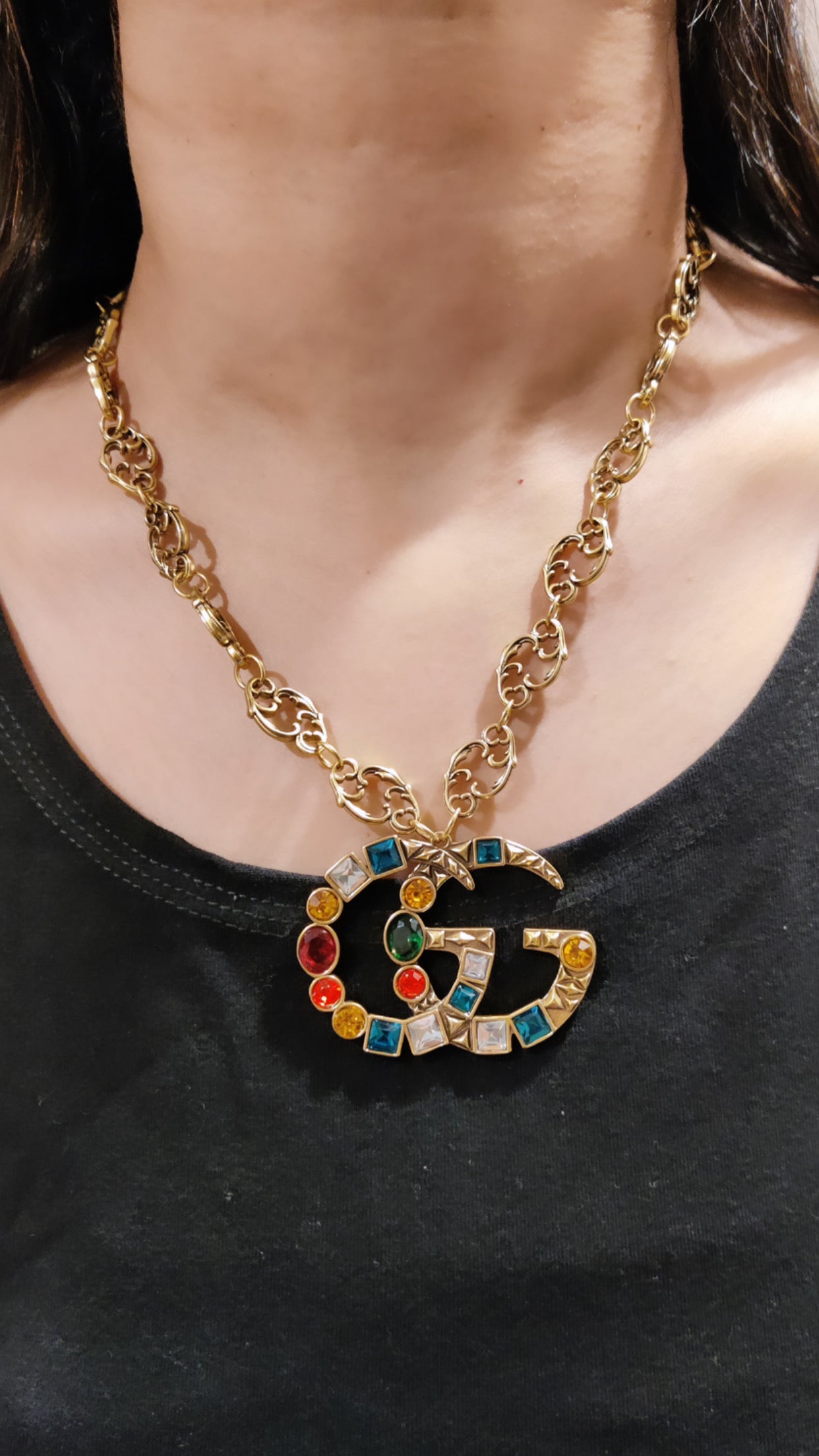 GG MULTICOLOUR PENDANT CHAIN