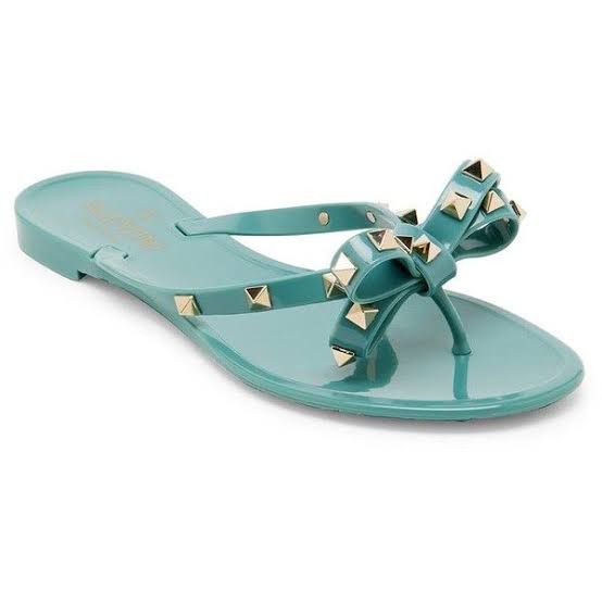 VAL JELLY THONG SLIDES
