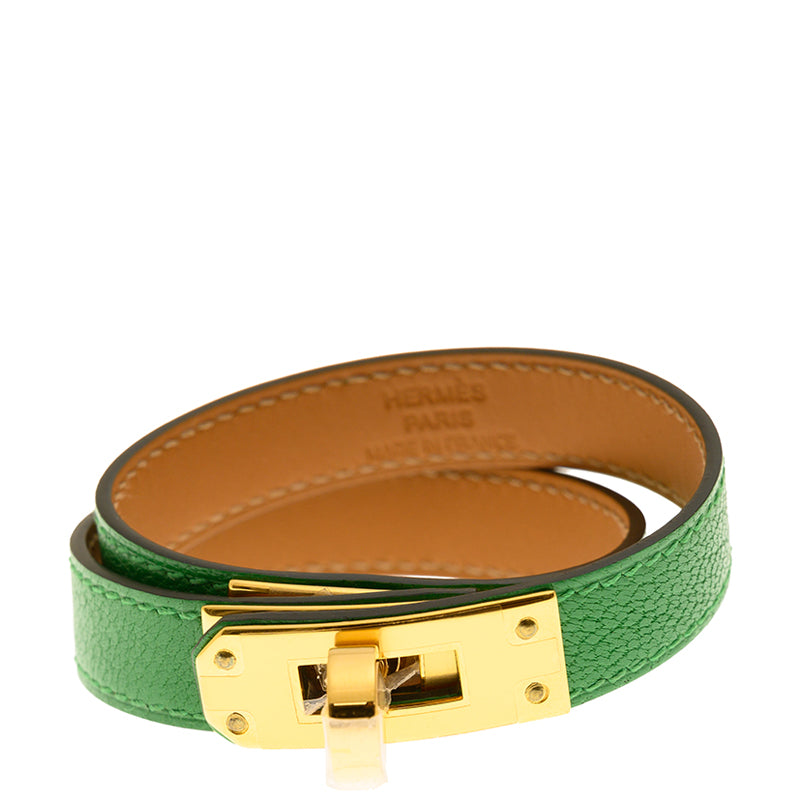 H KELLY LEATHER DOUBLE TURN BRACELET