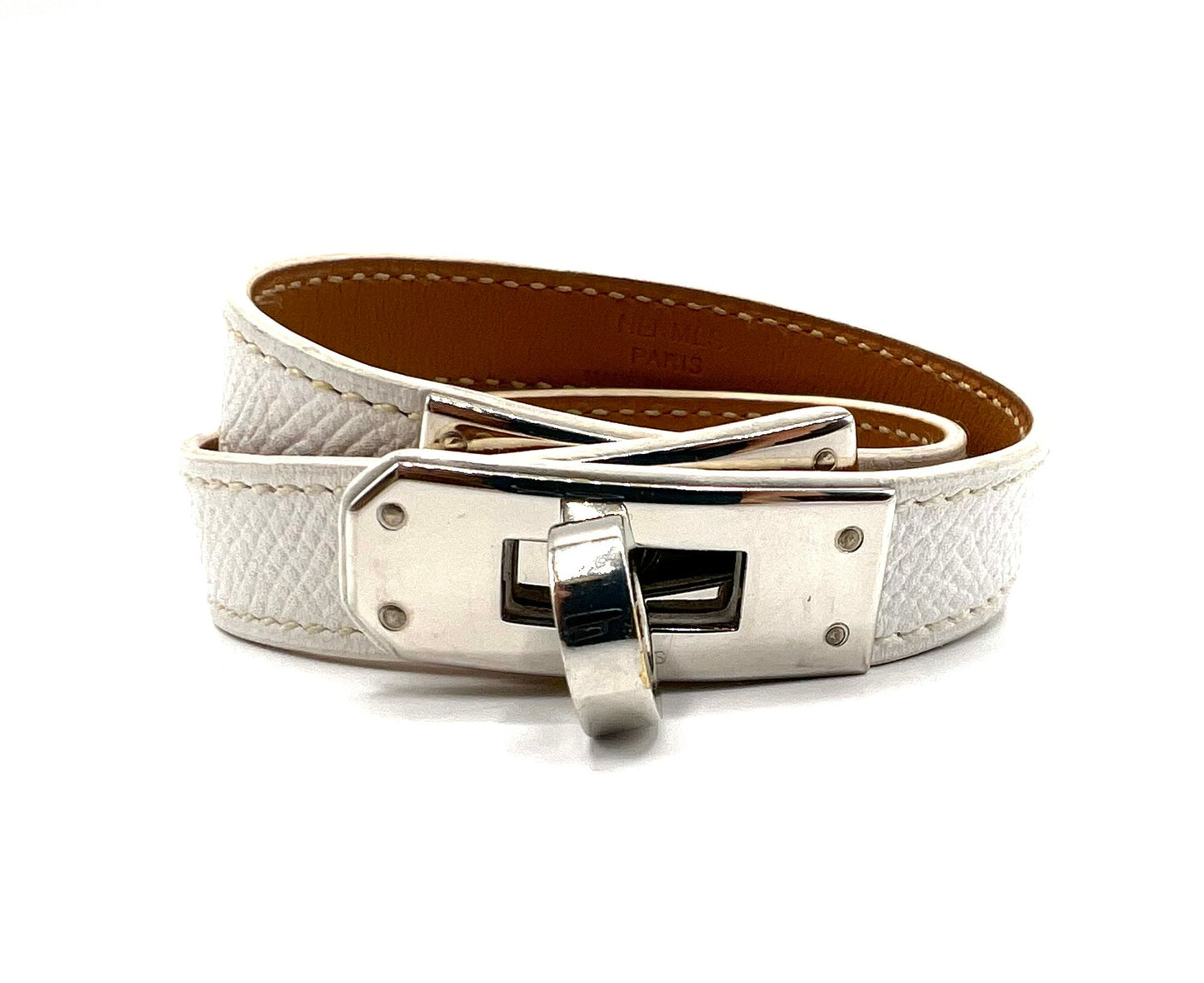H KELLY LEATHER DOUBLE TURN BRACELET