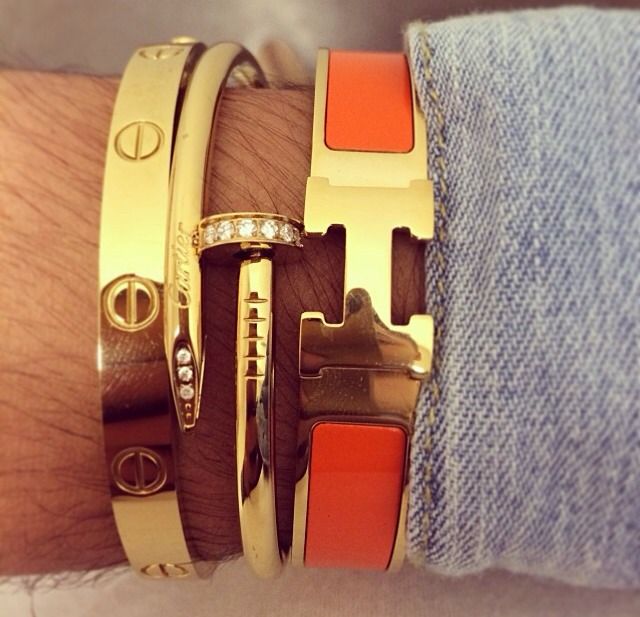 ORANGE STACK - 3 bracelets