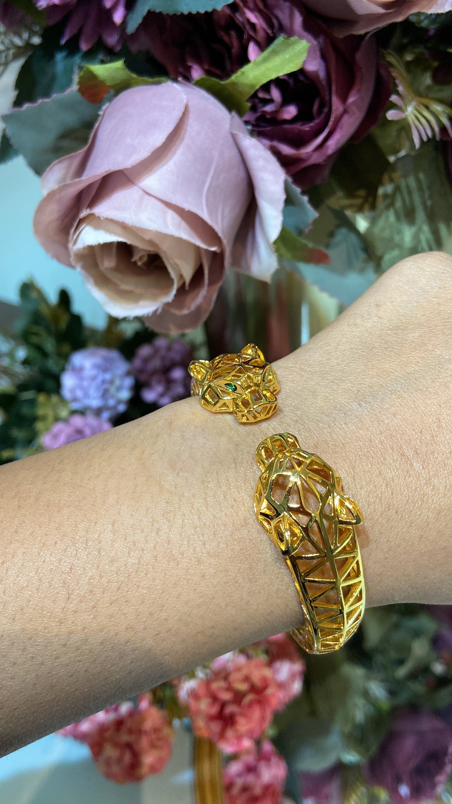 Gold Panther Bracelet