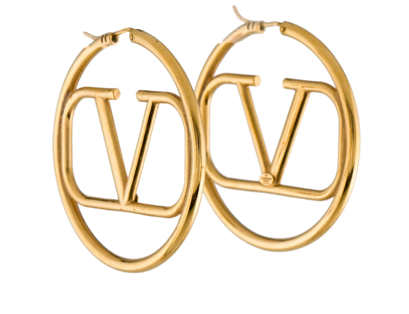 Val round gold hoops