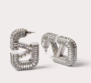 Val SILVER & GOLD STUDDED mini HOOPS