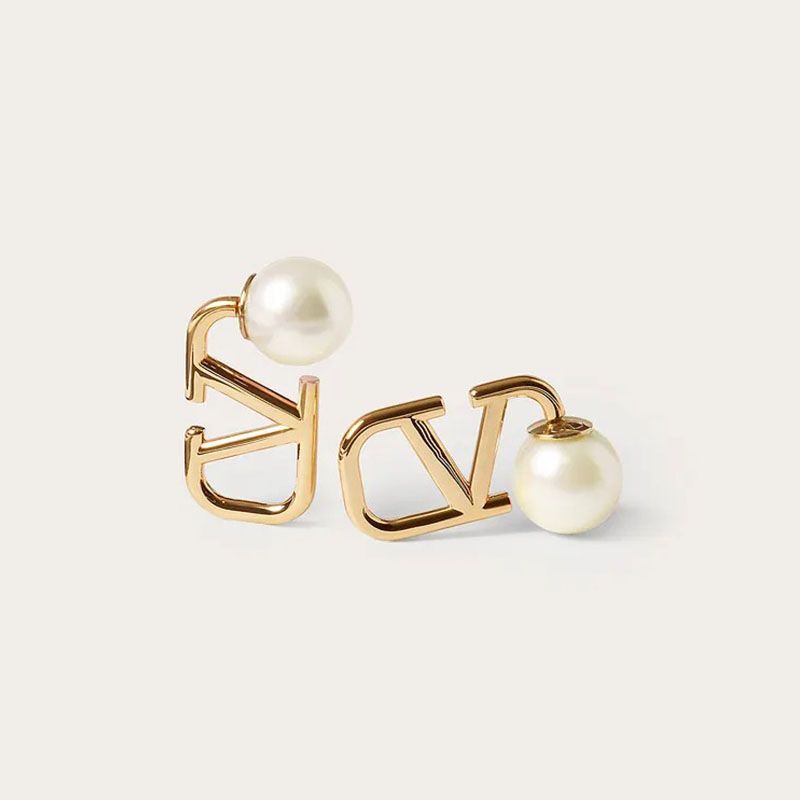 VAL pearl front back earring