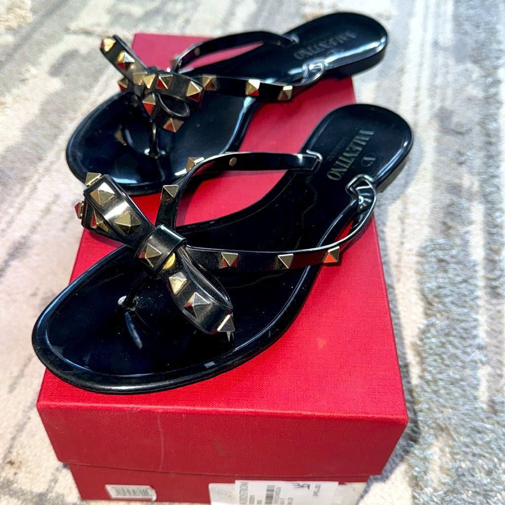VAL JELLY THONG SLIDES