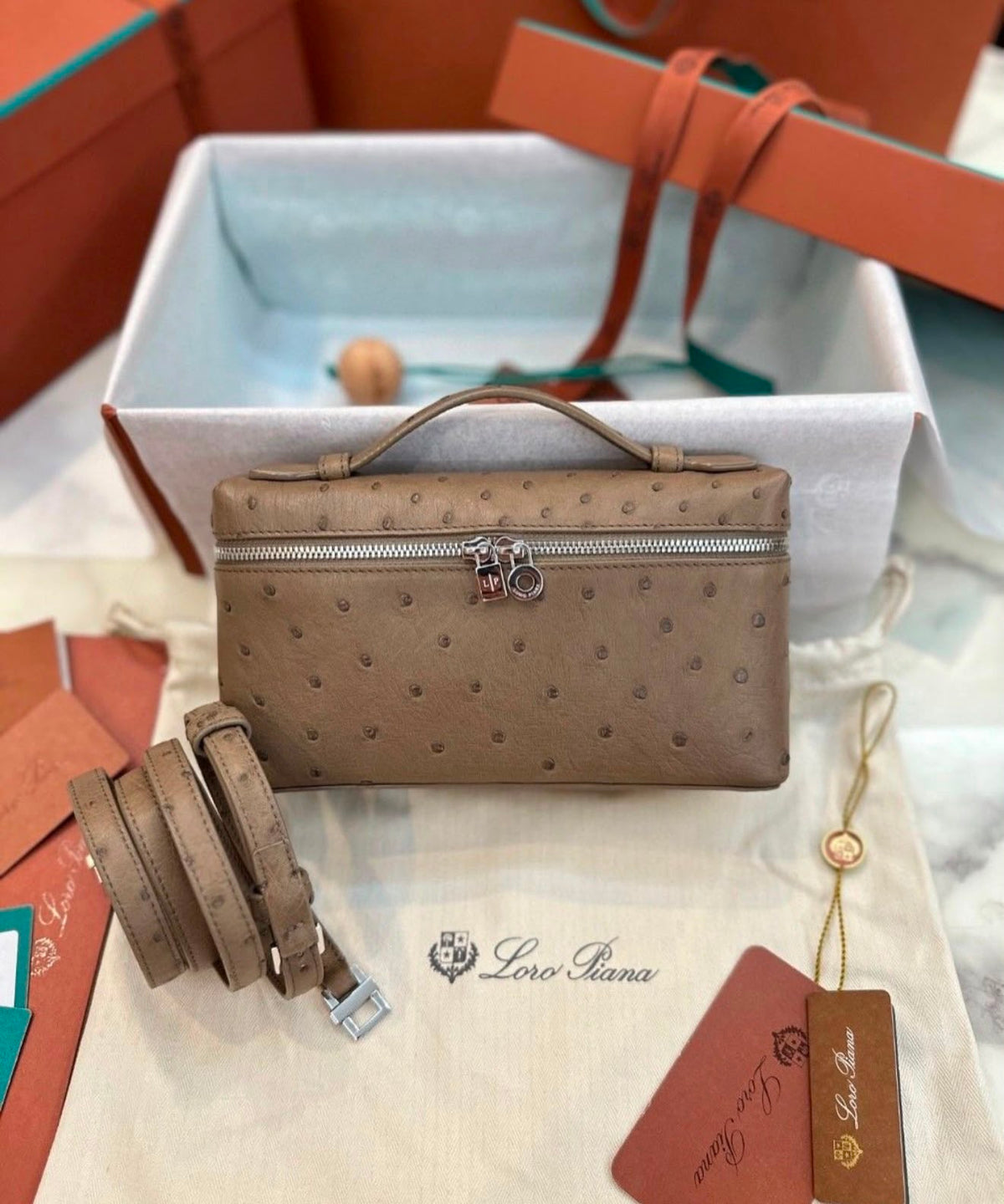 LORO PIA CROSS BODY TOP HANDLE SLING OST