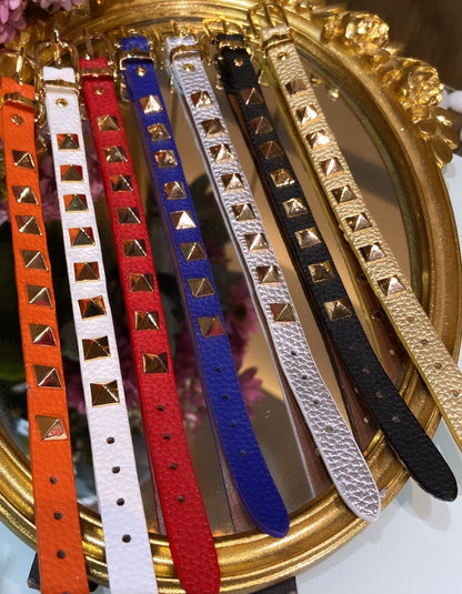 VAL STUDDED leather bracelet