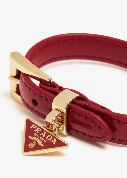 Pra leather monogram bracelet