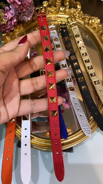 VAL STUDDED leather bracelet