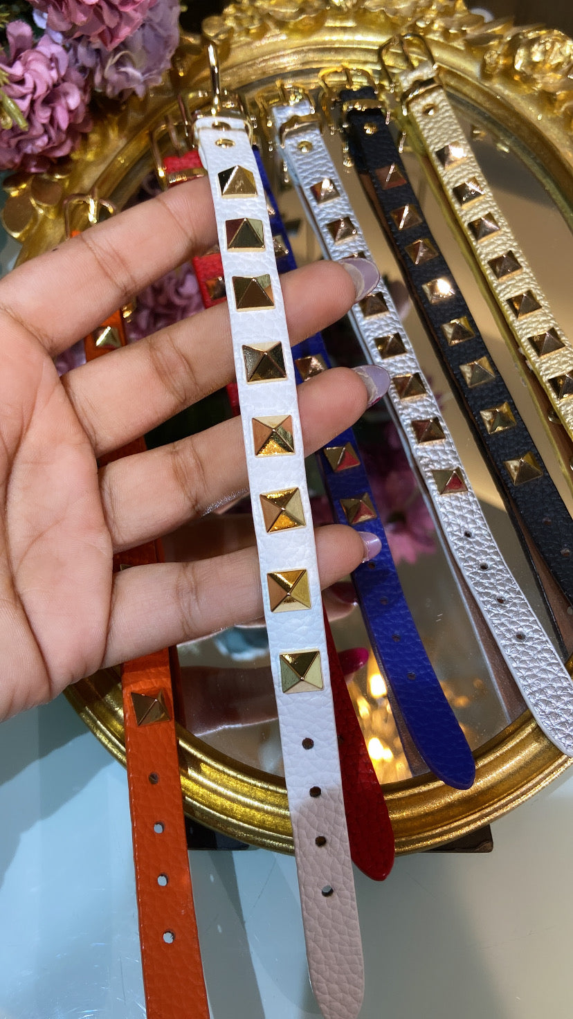 VAL STUDDED leather bracelet