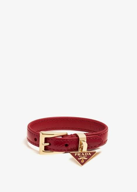 Pra leather monogram bracelet