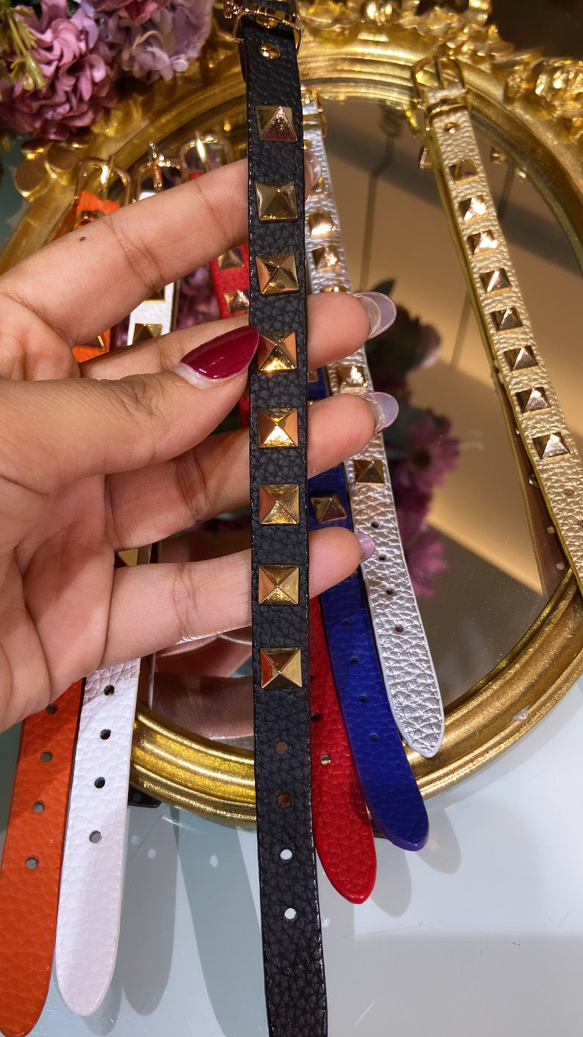 VAL STUDDED leather bracelet