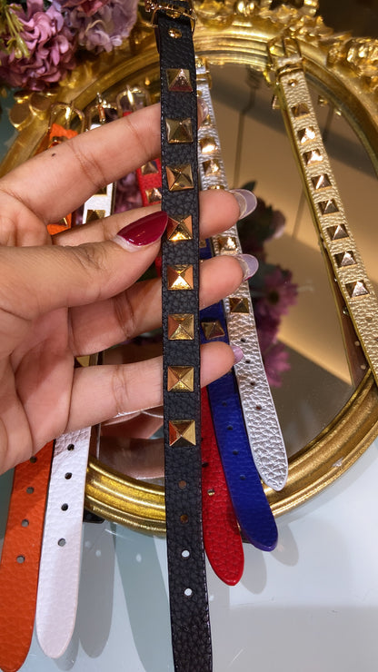VAL STUDDED leather bracelet