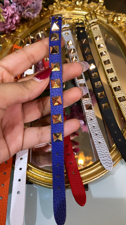 VAL STUDDED leather bracelet