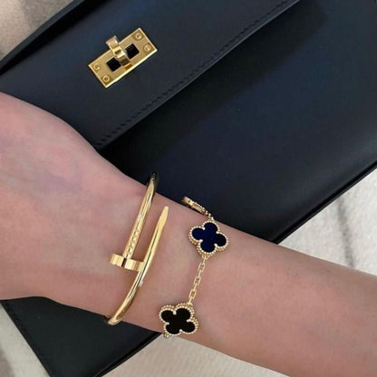 CLOVER + NAIL STACK BRACELETS COMBO - 2 bracelets