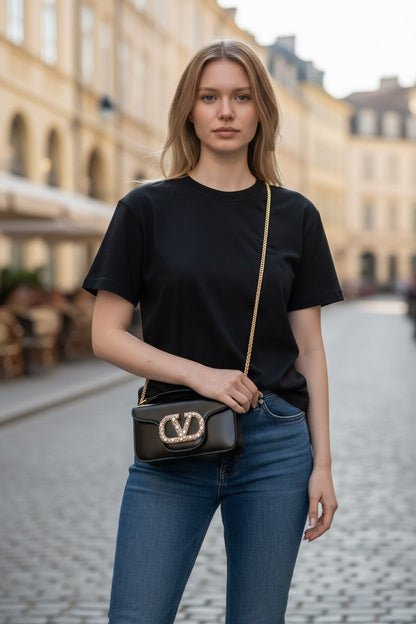 LATEST VAL GAR METALLIC SHOULDER BAG