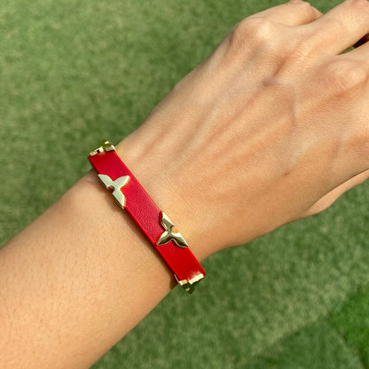 LV LEATHER BRACELET