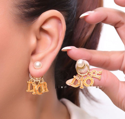 DIO ORANGE HANGING EARRING