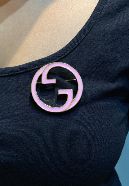 GG WHITE PINK BROOCH