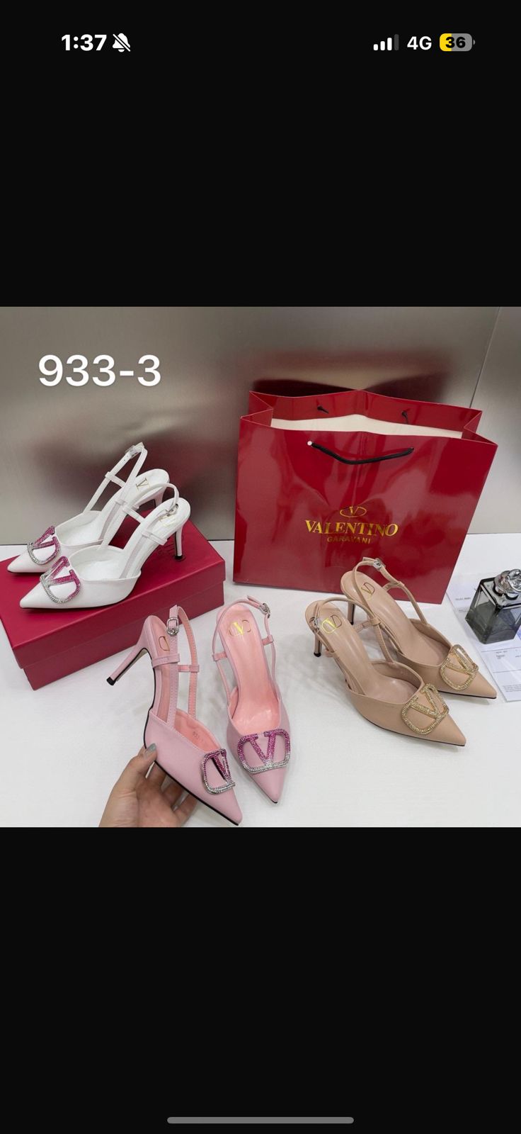 VAL LOGO STUDDED HEEL