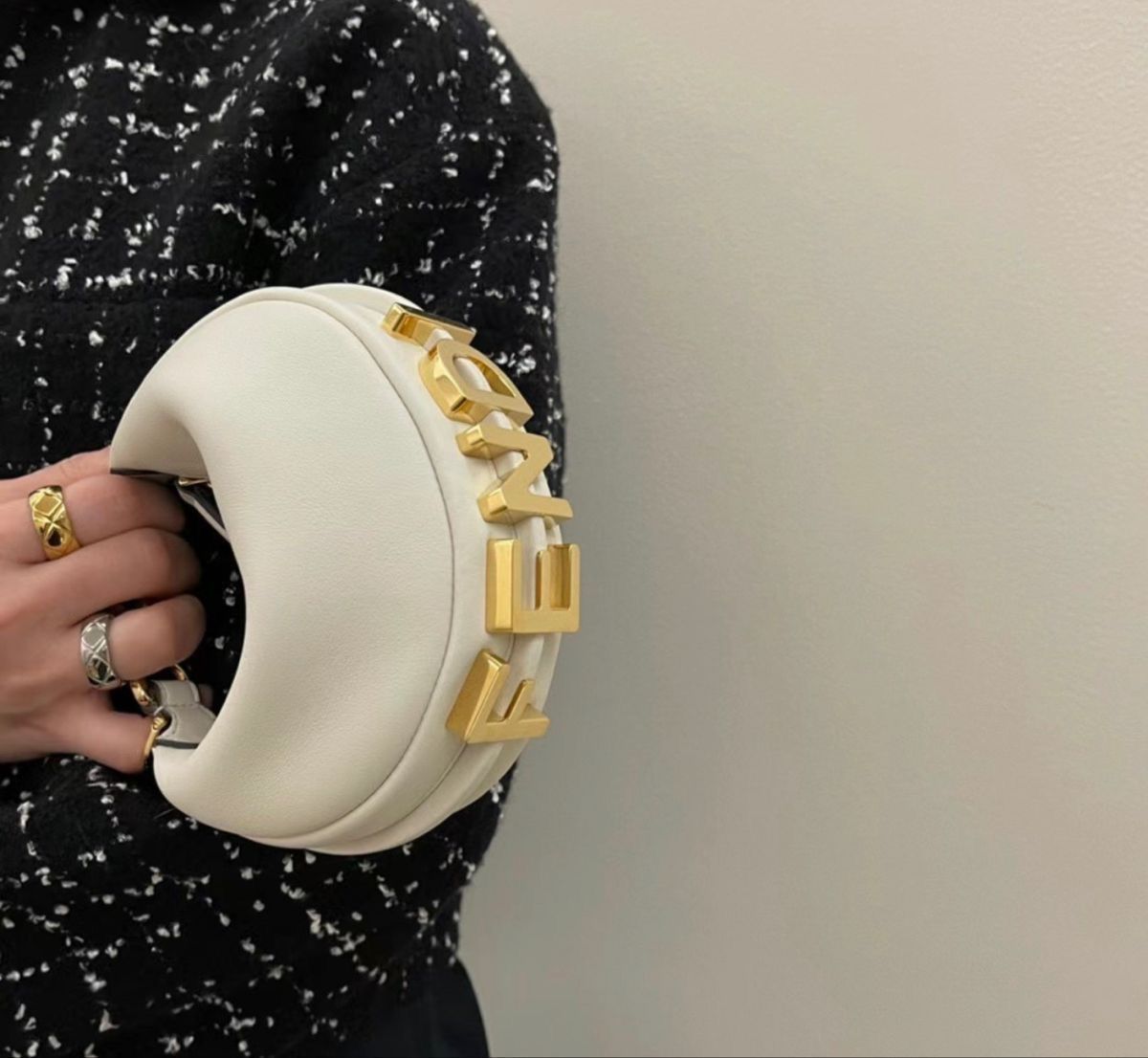 Fen Mini hobo leather bag