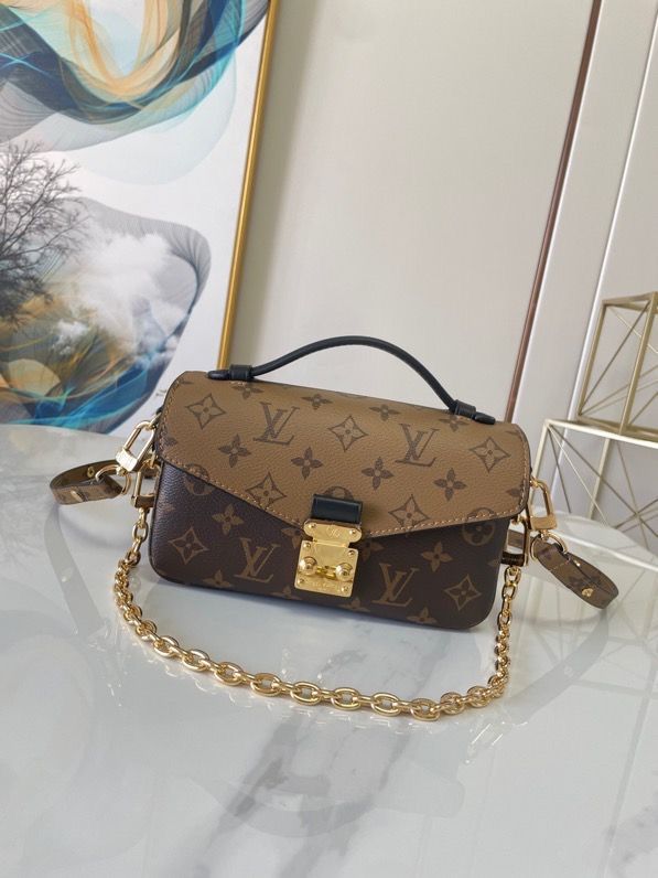 LV Pochette Metis East West Monogram Empreinte Top Handle Shoulder Bag
