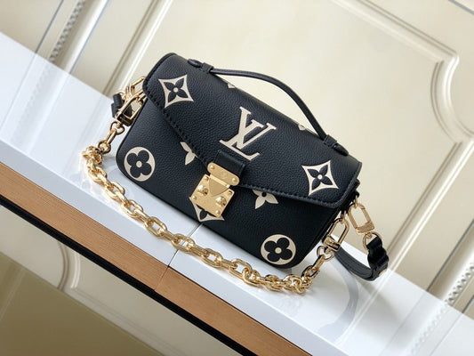 LV Pochette Metis East West Monogram Empreinte Top Handle Shoulder Bag