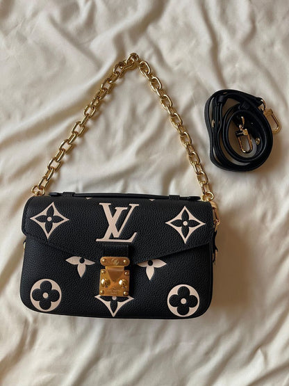 LV Pochette Metis East West Monogram Empreinte Top Handle Shoulder Bag