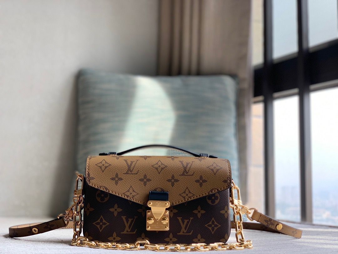 LV Pochette Metis East West Monogram Empreinte Top Handle Shoulder Bag