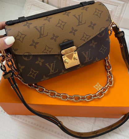 LV Pochette Metis East West Monogram Empreinte Top Handle Shoulder Bag