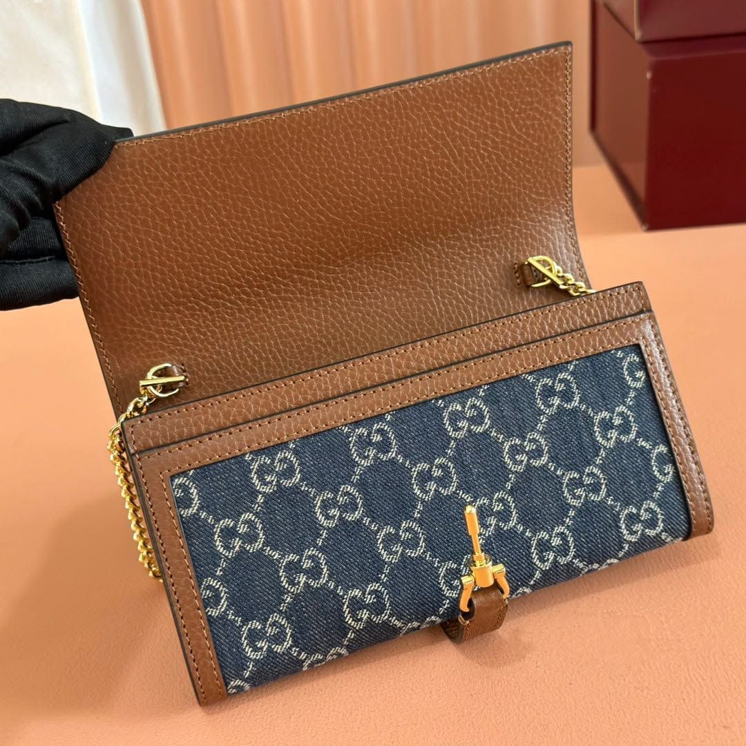Gucci Jackie 1961 denim wallet cum sling