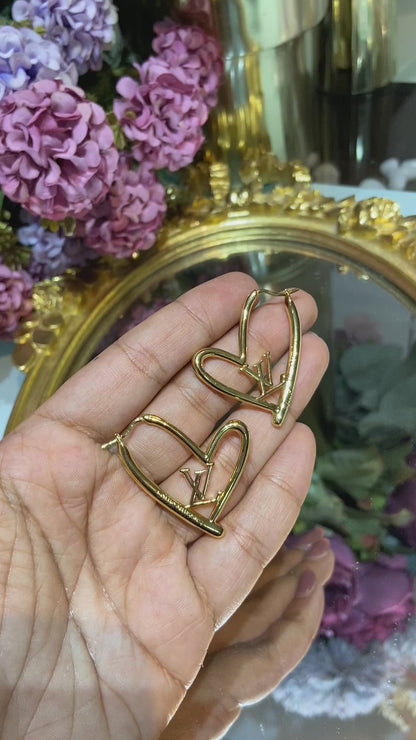 LOU HEART CLASSIC HOOPS