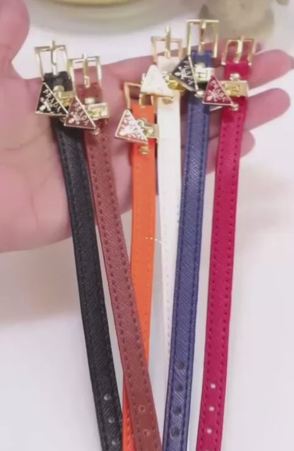 Pra leather monogram bracelet