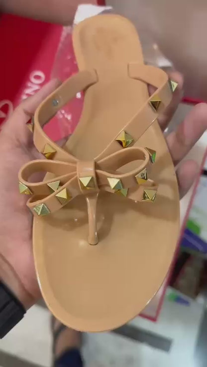 VAL JELLY THONG SLIDES
