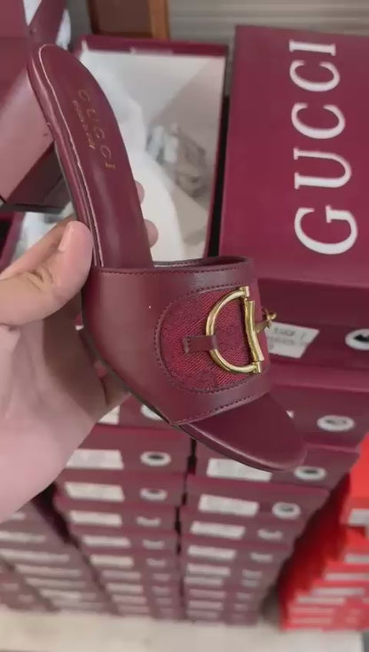 GG HORSE BLOCK HEELS