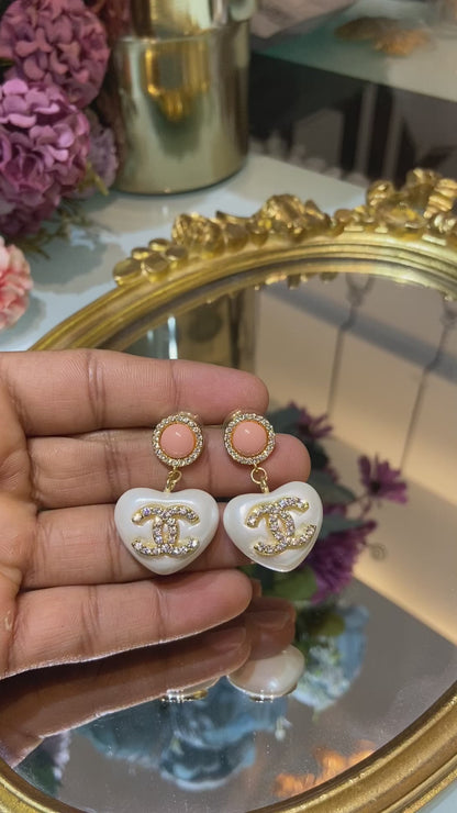 CC HEART DROP EARRINGS