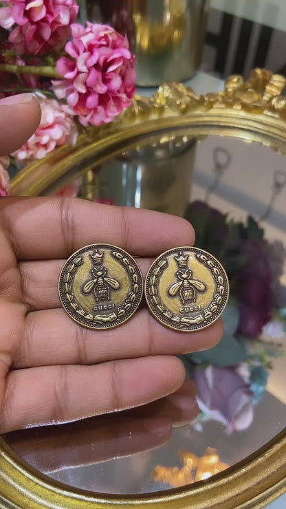 GG TRIBAL COIN EARRINGS
