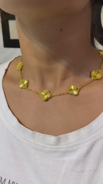 Gold vc CLVR necklace