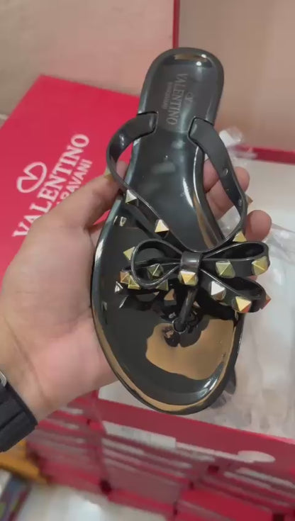 VAL JELLY THONG SLIDES