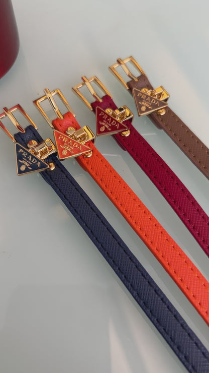 Pra leather monogram bracelet