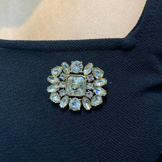 GG crystal brooch