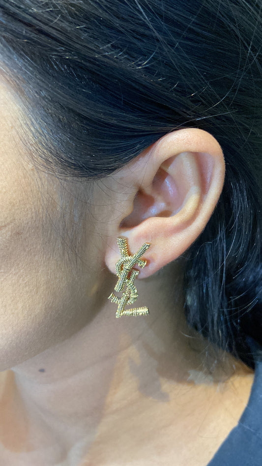 YL texture earrings