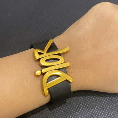 Dio leather monogram bracelet