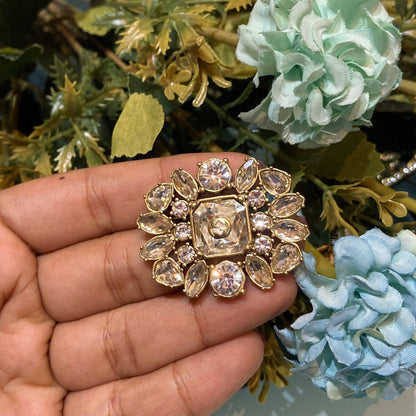 GG crystal brooch