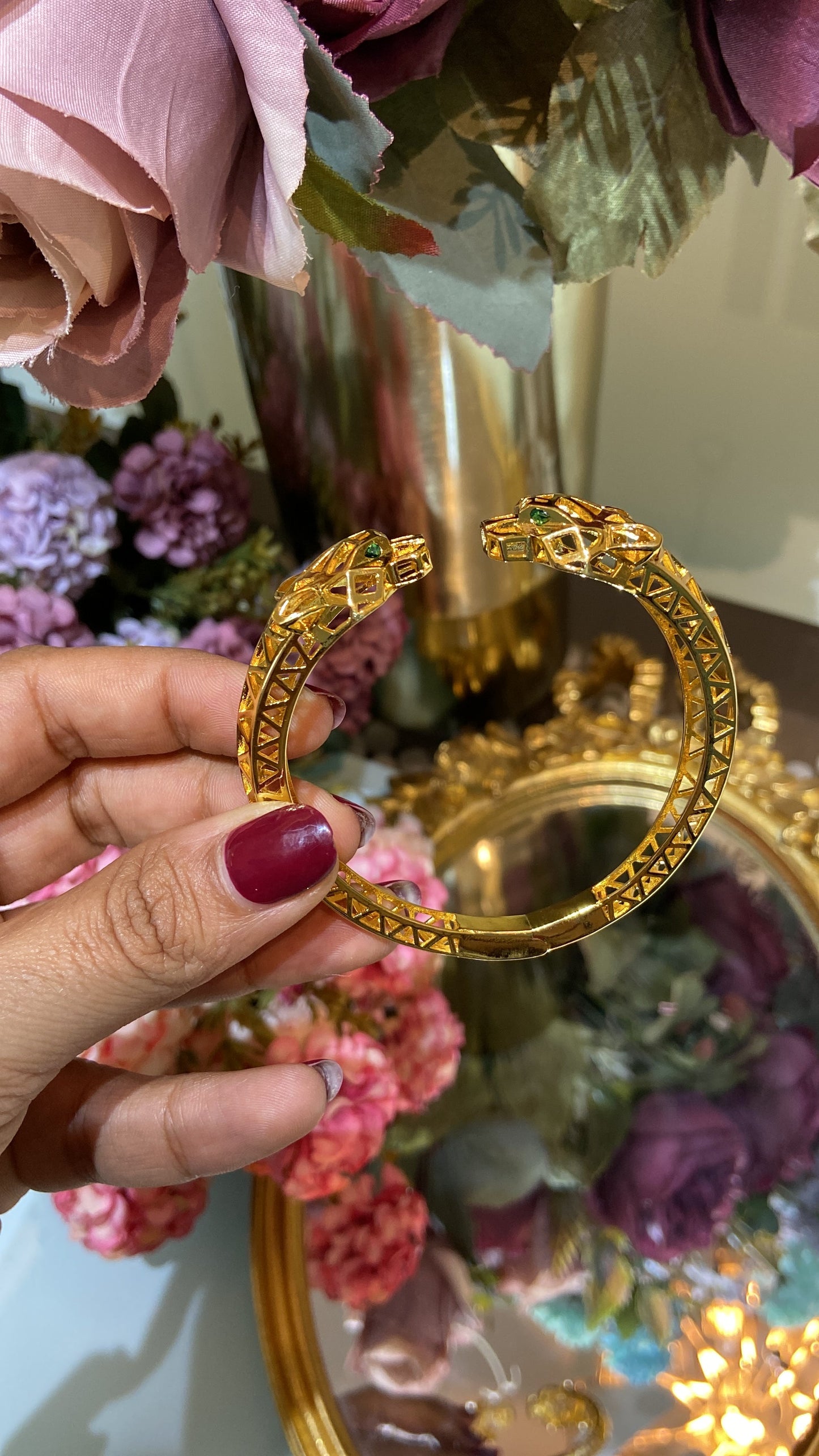 Gold Panther Bracelet