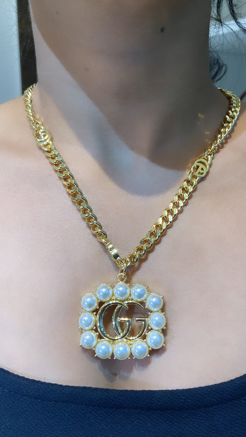 GG PEARL PENDANT CHAIN