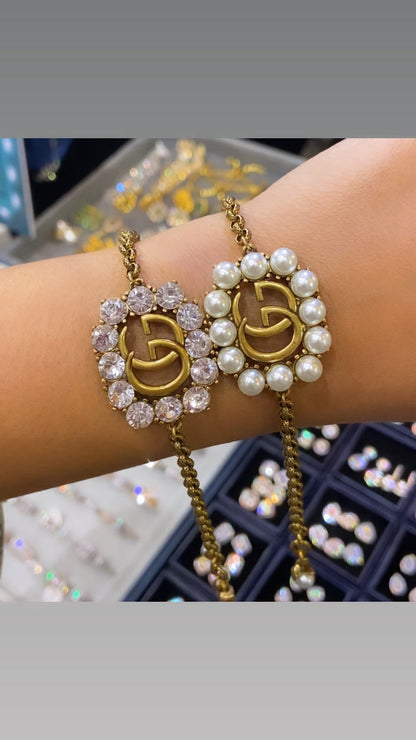 GG PEARL / CRYSTAL BRACELET